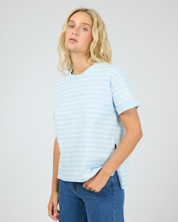 AAE Washed Stripe Tee| Ocean