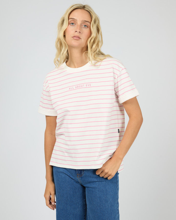 AAE Washed Stripe Tee| Orchid