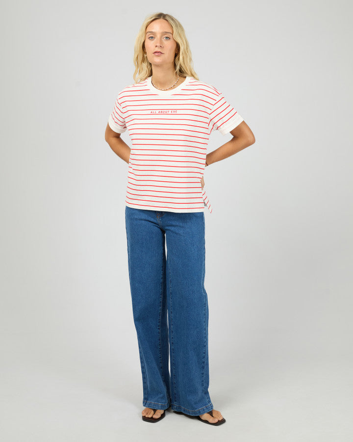 AAE Washed Stripe Tee| Red