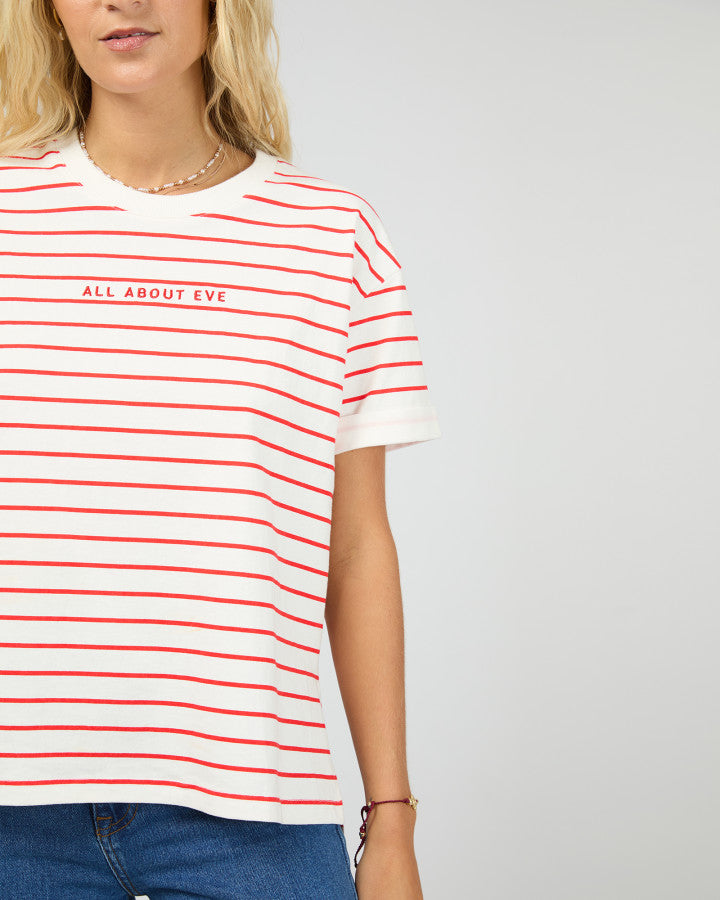 AAE Washed Stripe Tee| Red