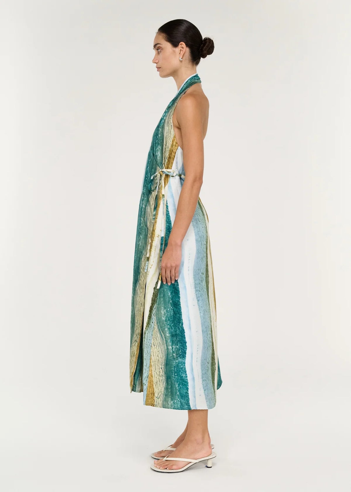 Anara Wrap Halter Maxi dress