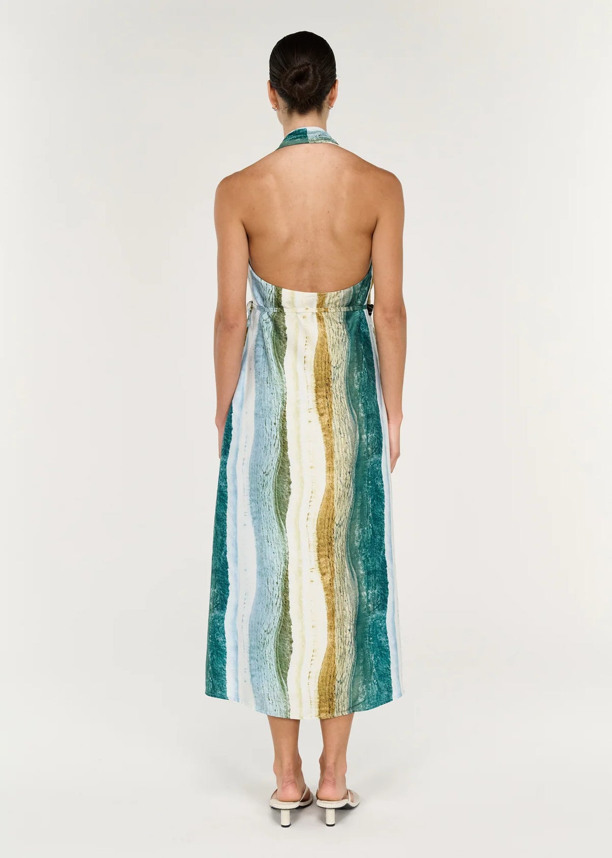Anara Wrap Halter Maxi dress