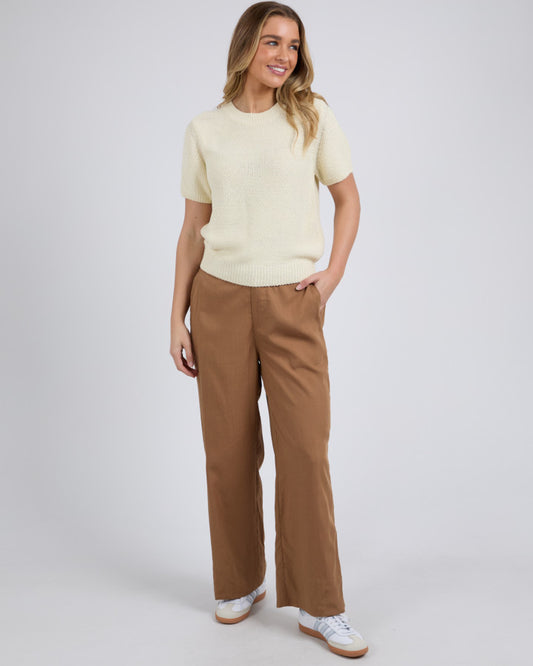 Blair Short Sleeve Knit | Vintage White