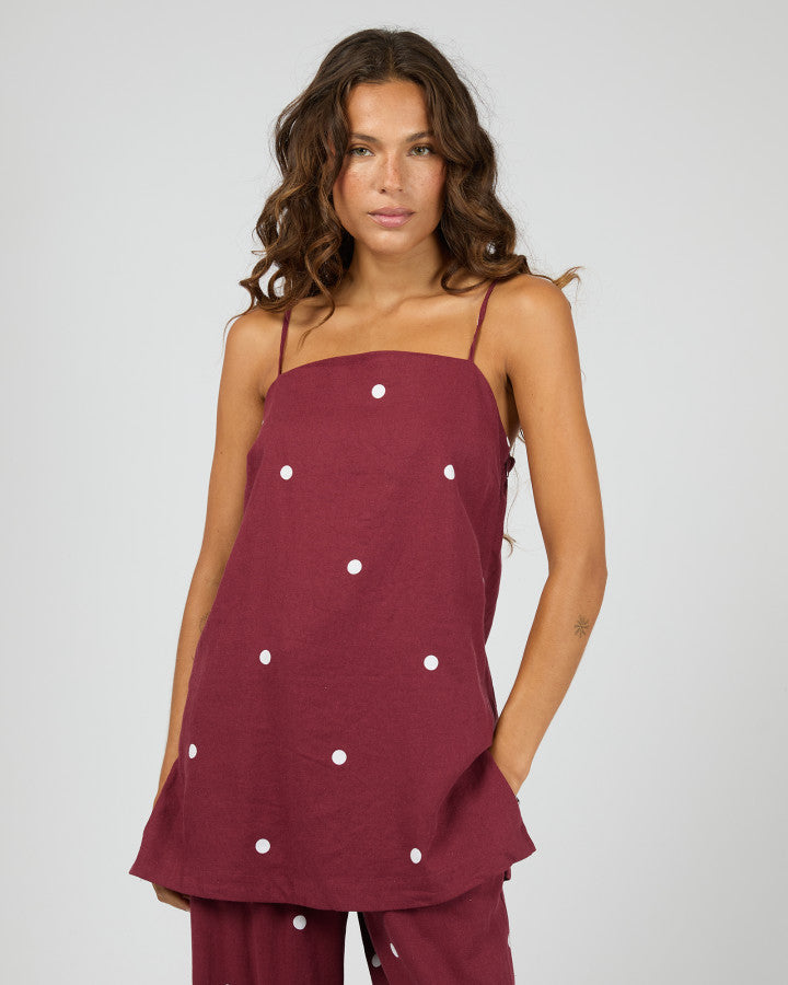 Bordeaux Tunic Top