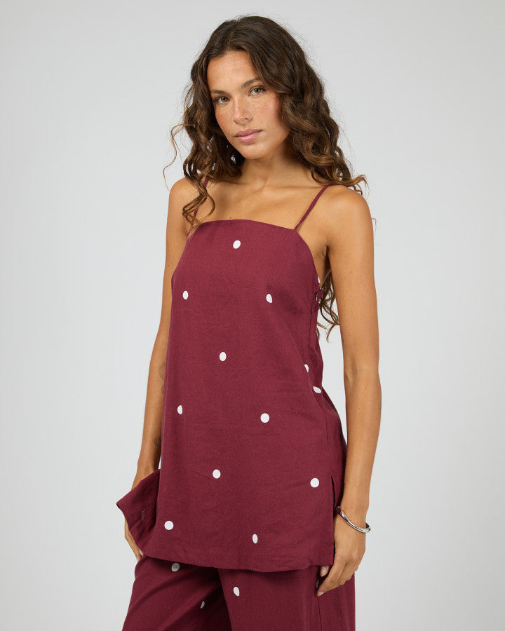 Bordeaux Tunic Top