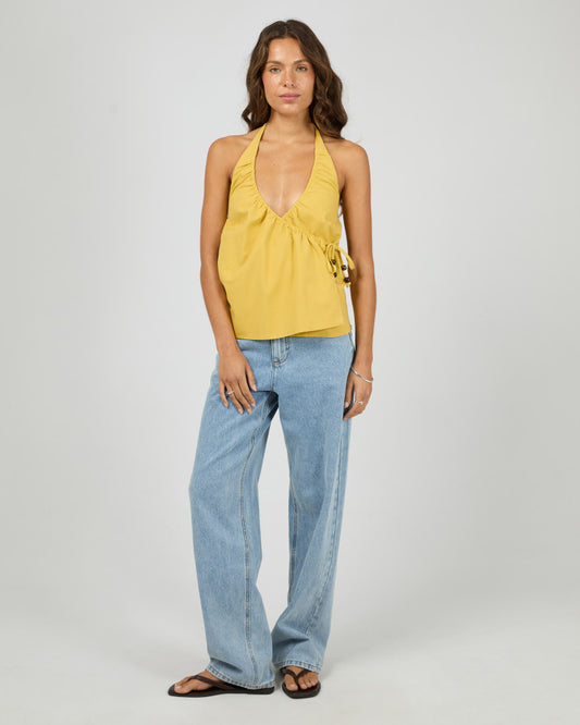Bowie Tie Side Top | Mustard