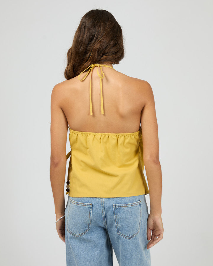 Bowie Tie Side Top | Mustard