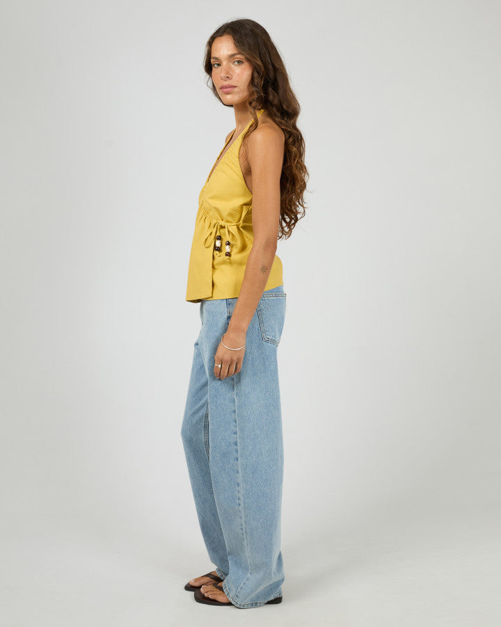 Bowie Tie Side Top | Mustard