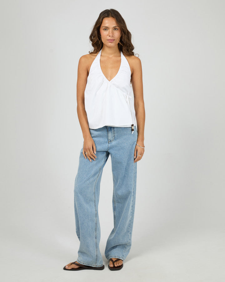 Bowie Tie Side Top | White