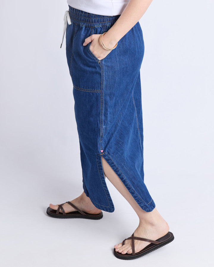 Clover Midi Denim Skirt