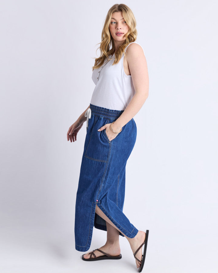 Clover Midi Denim Skirt