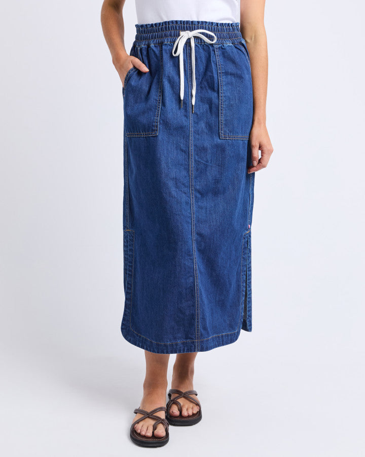 Clover Midi Denim Skirt