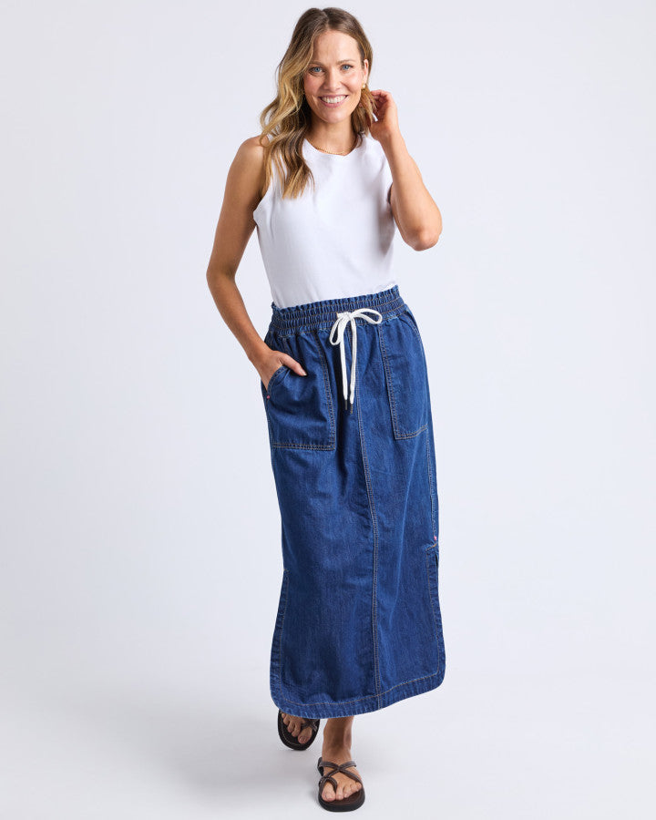 Clover Midi Denim Skirt