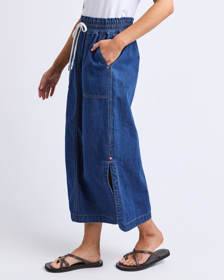 Clover Midi Denim Skirt