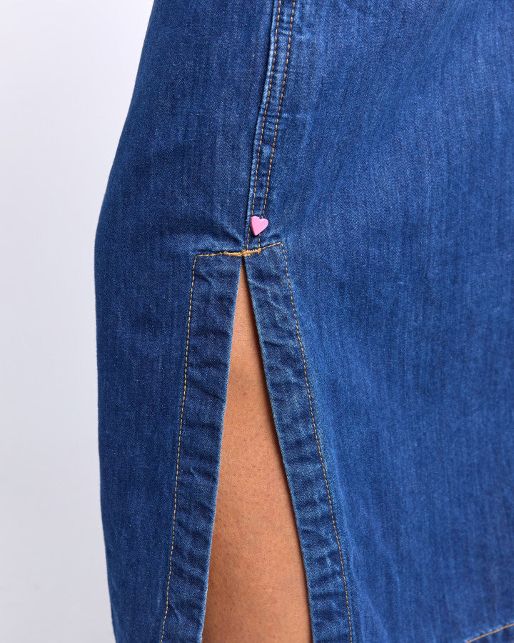 Clover Midi Denim Skirt