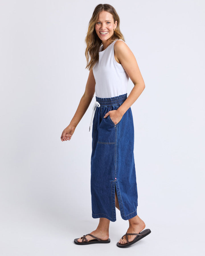 Clover Midi Denim Skirt