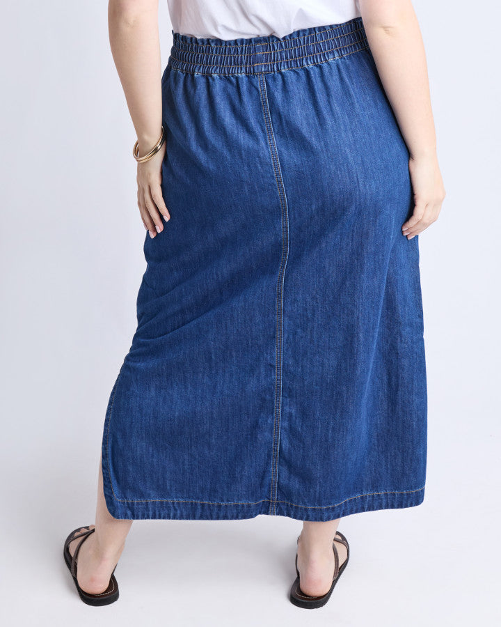 Clover Midi Denim Skirt
