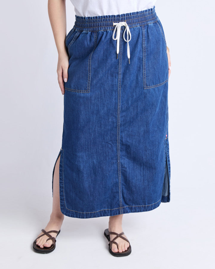 Clover Midi Denim Skirt