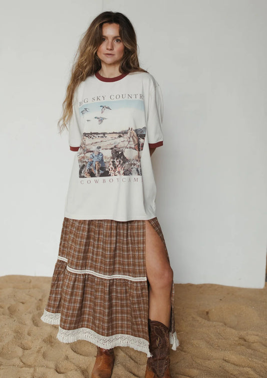 Homestead Check Tiered Skirt