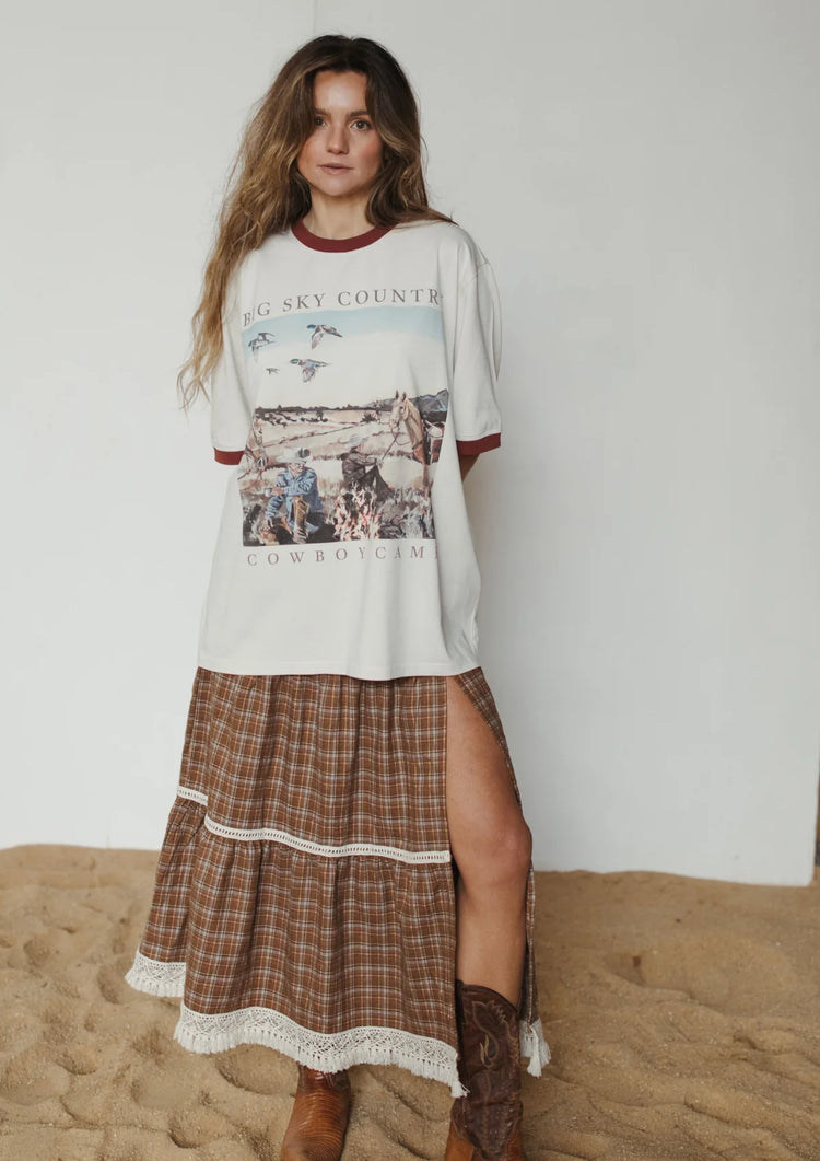 Homestead Check Tiered Skirt