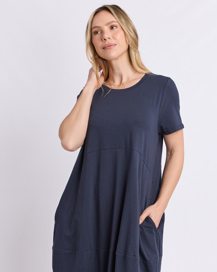 Diana SS Dress | Navy