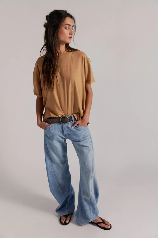 We The Free Highland Low-Rise Twisted Bowed Jeans