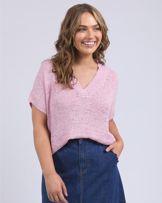 Elba Knit Top | Dusty Pink