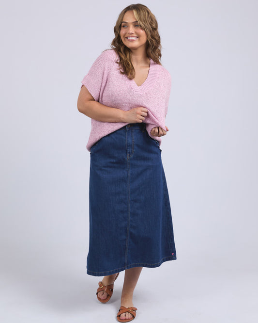 Elba Knit Top | Dusty Pink