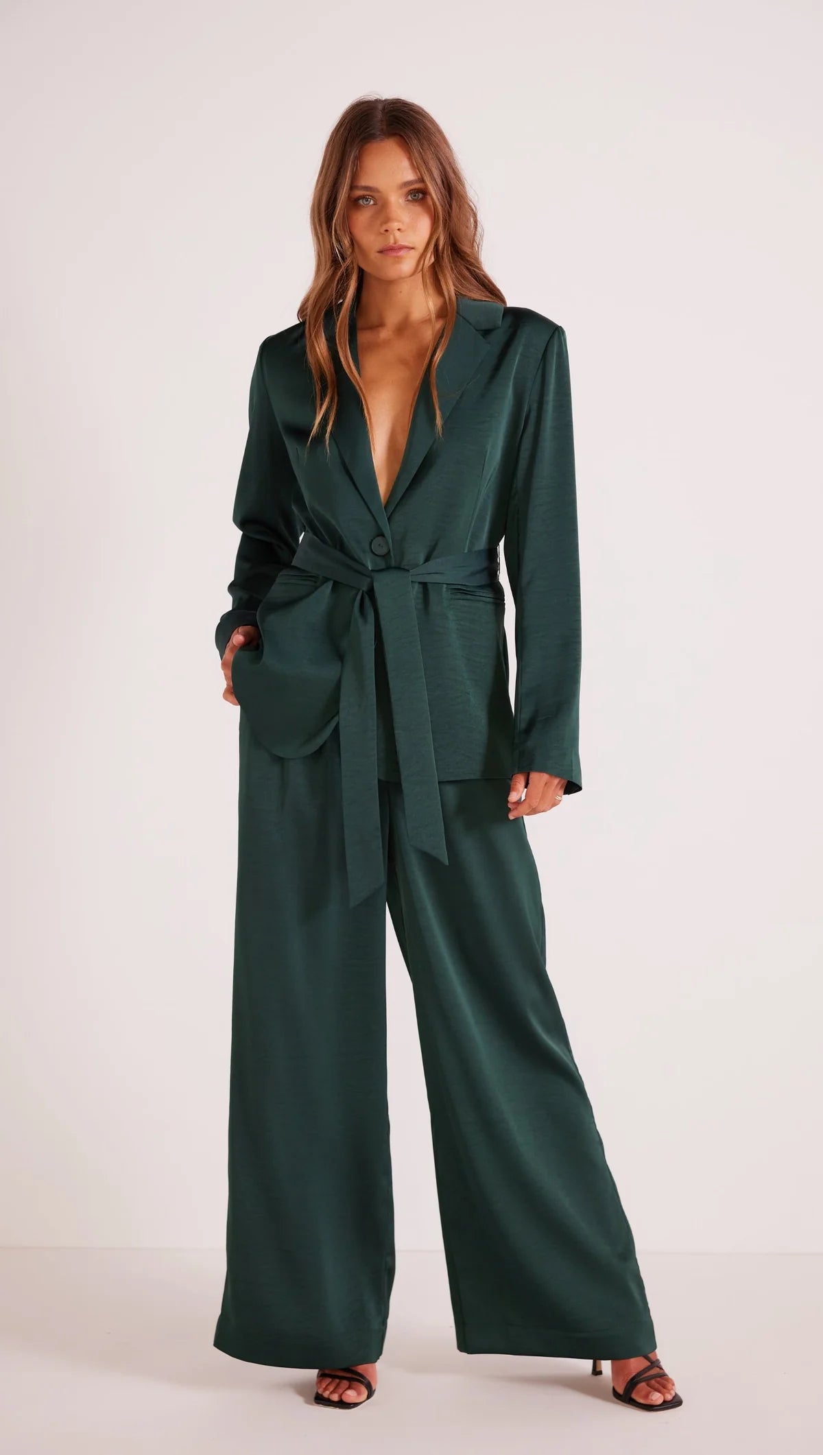 Grace belted blazer sale