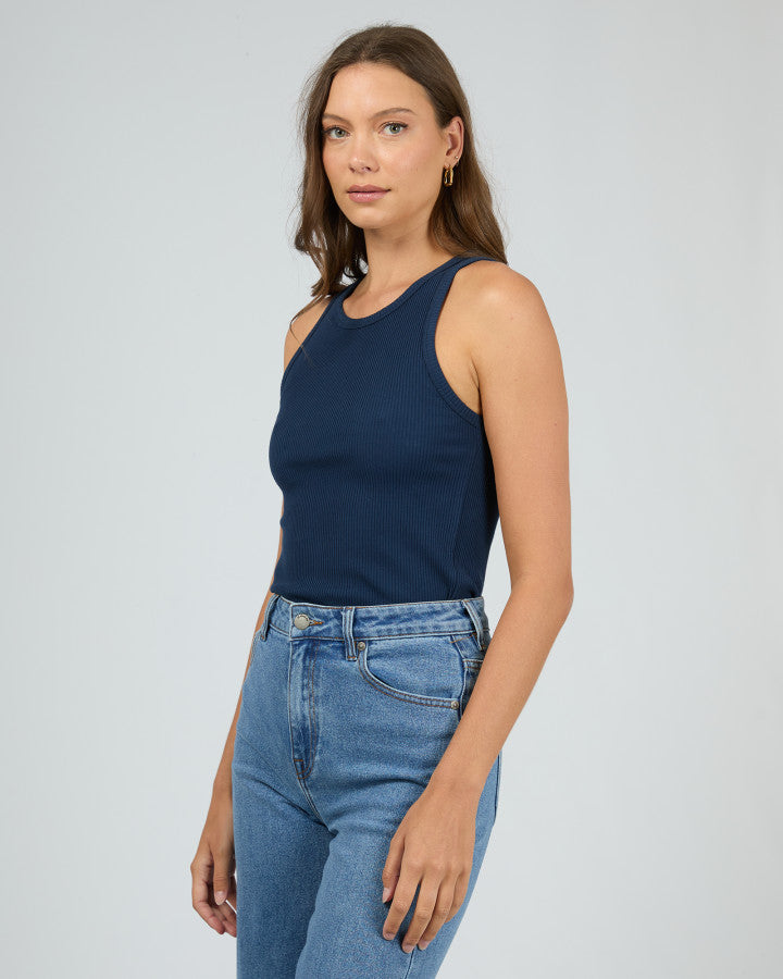 Eve Rib Baby Tank | Navy