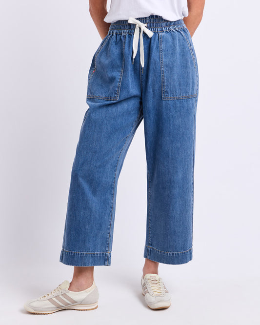 Greta Slim Leg Denim Pant | Mid Blue