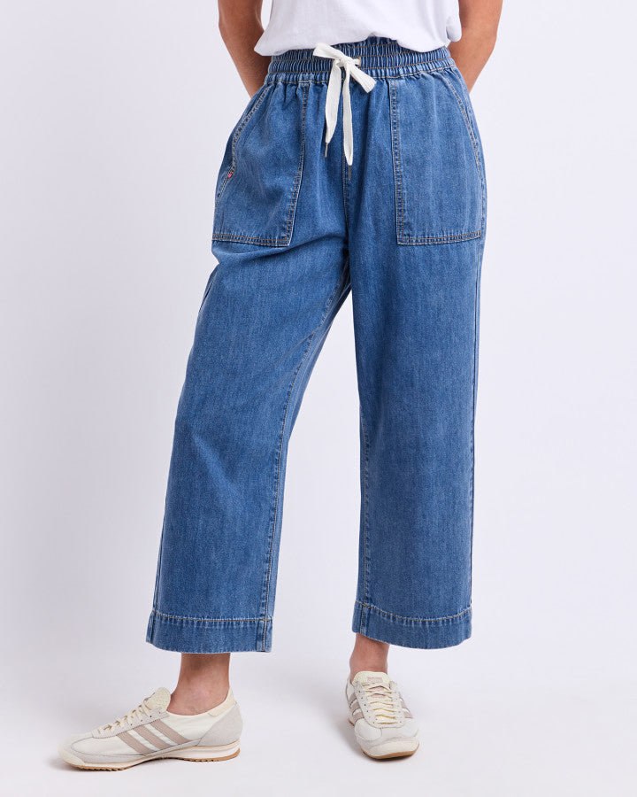 Greta Slim Leg Denim Pant | Mid Blue
