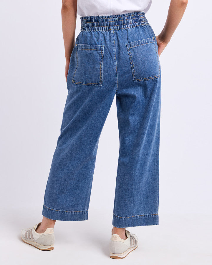 Greta Slim Leg Denim Pant | Mid Blue