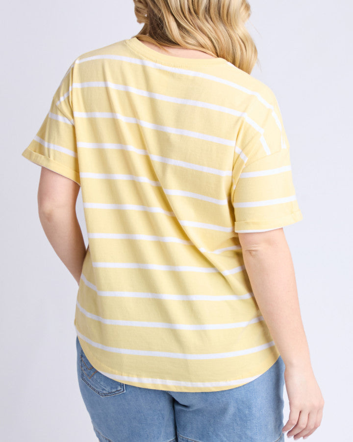 Halli SS Tee | Stripe | Banana