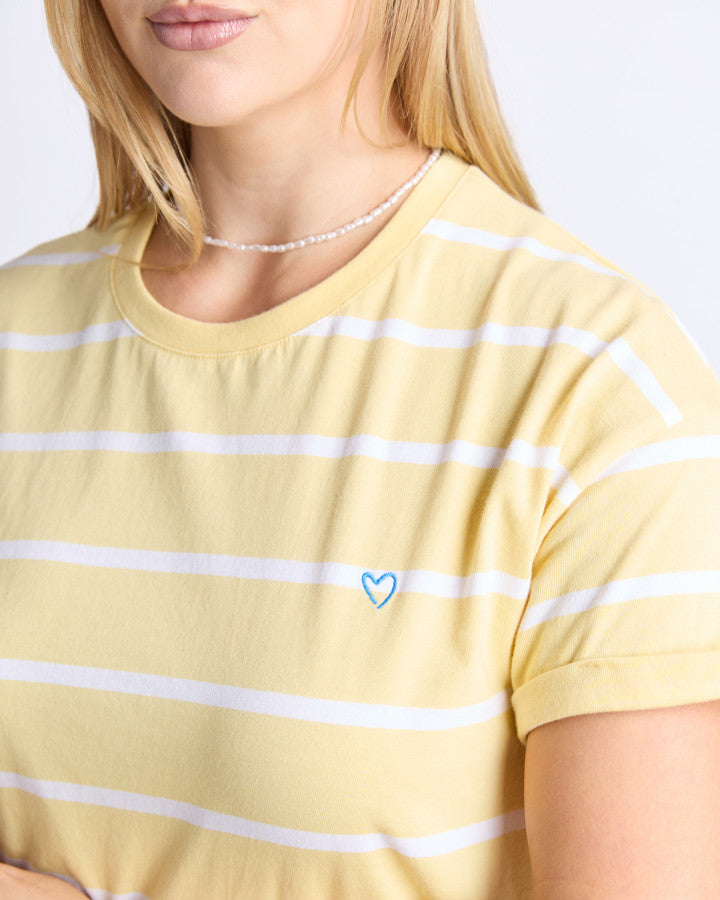 Halli SS Tee | Stripe | Banana