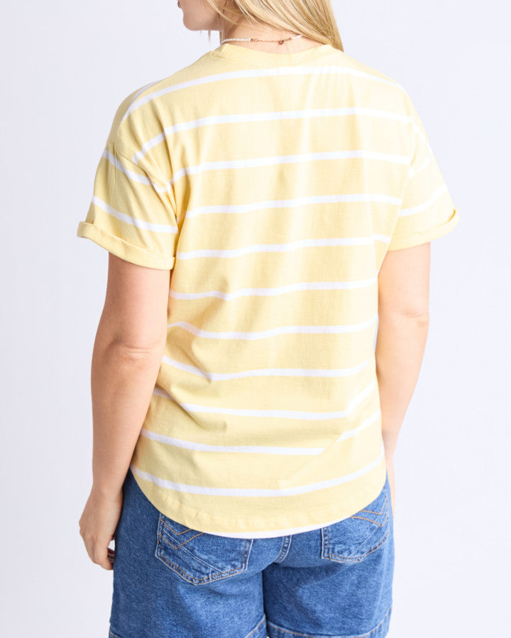 Halli SS Tee | Stripe | Banana