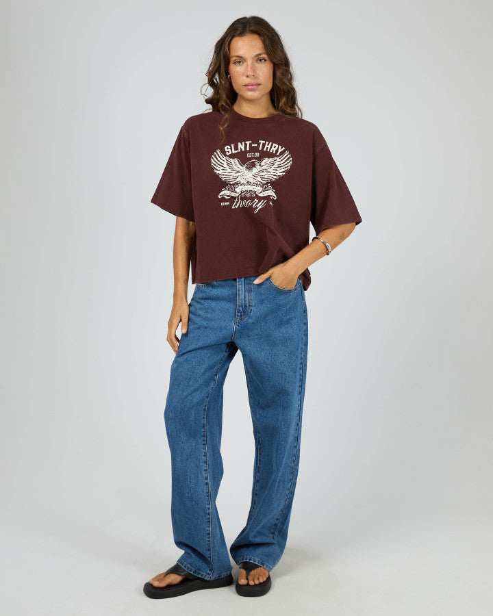 In Time Relaxed Tee | Cherry