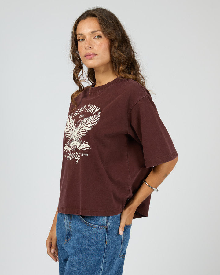 In Time Relaxed Tee | Cherry
