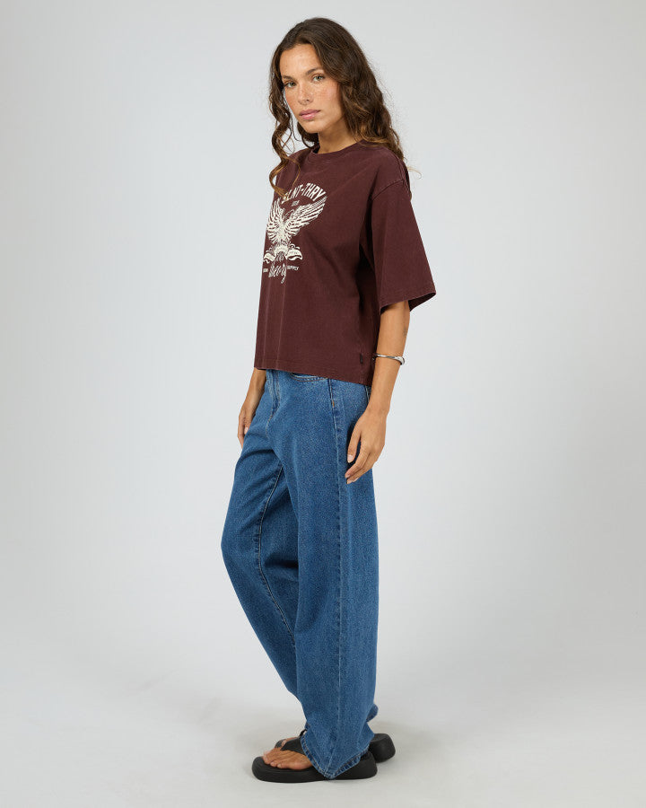 In Time Relaxed Tee | Cherry