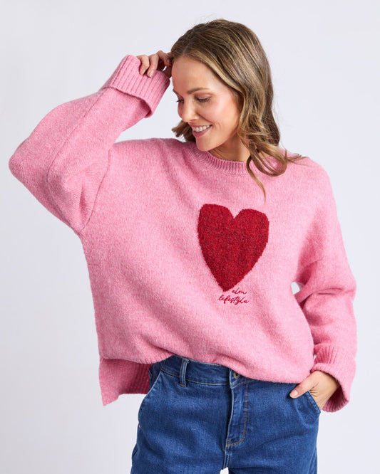 Intersia Heart Knit