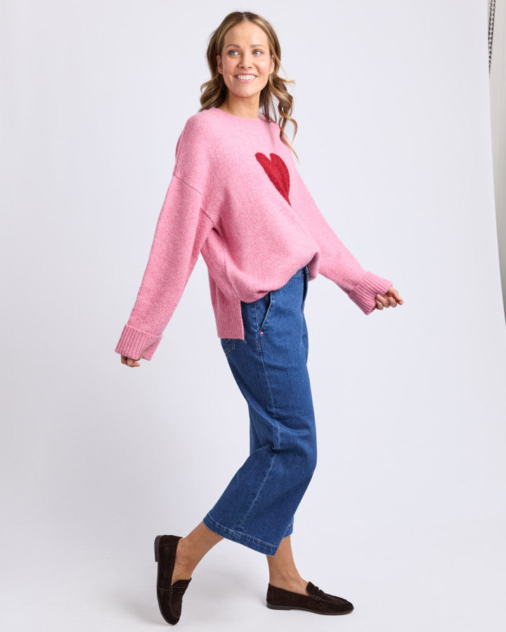 Intersia Heart Knit