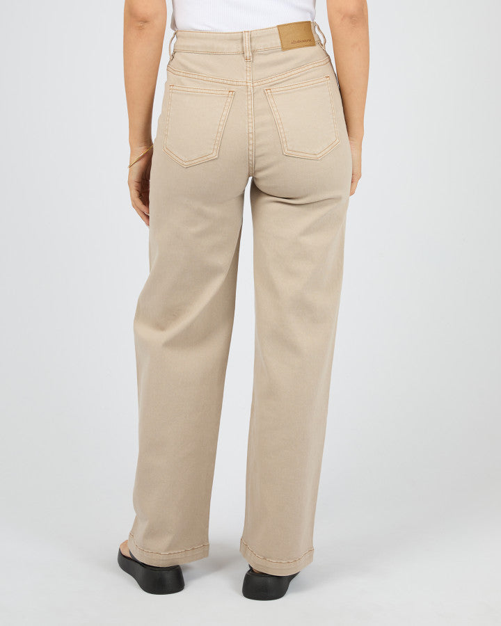 Jacqui Wide Leg Jean | Beige