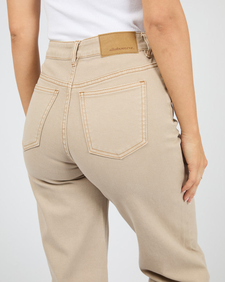 Jacqui Wide Leg Jean | Beige