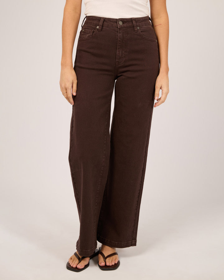 Jacqui Wide Leg Jean | Brown