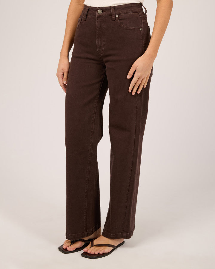 Jacqui Wide Leg Jean | Brown