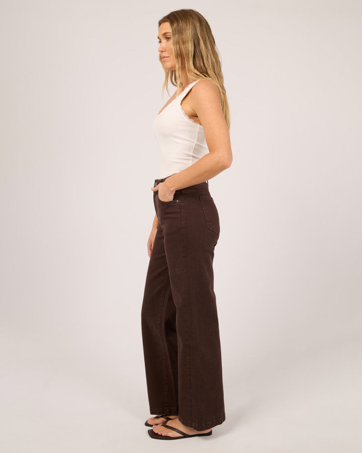 Jacqui Wide Leg Jean | Brown