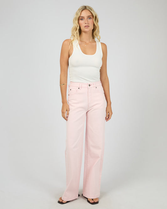 Jacqui Wide Leg Jean | Pink