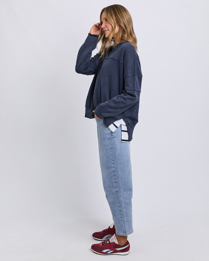 Jayne Throw On Knit | Navy