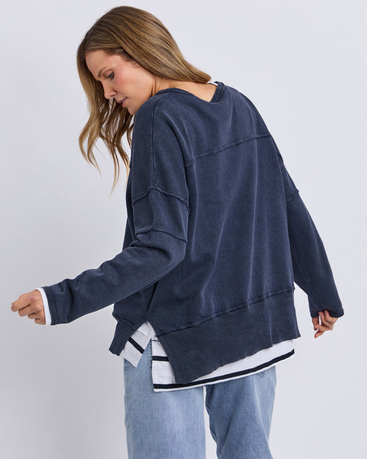 Jayne Throw On Knit | Navy