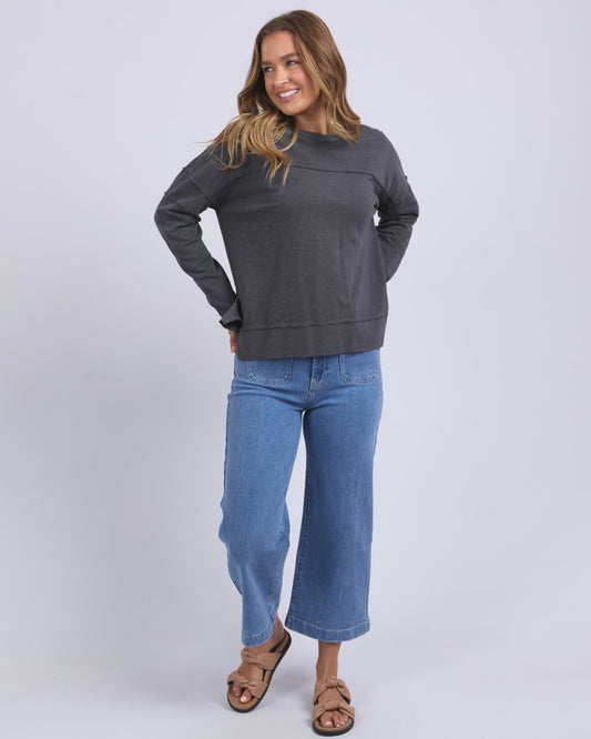 Jayne Throw On Top | Charcoal